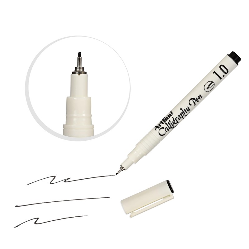 Artline Calligraphy 1.0mm Pen - Black