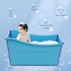 QUSKLISU Foldable Bathtub, Portable Collapsible Bathtub 22.45gal Capacity, Modern Plastic