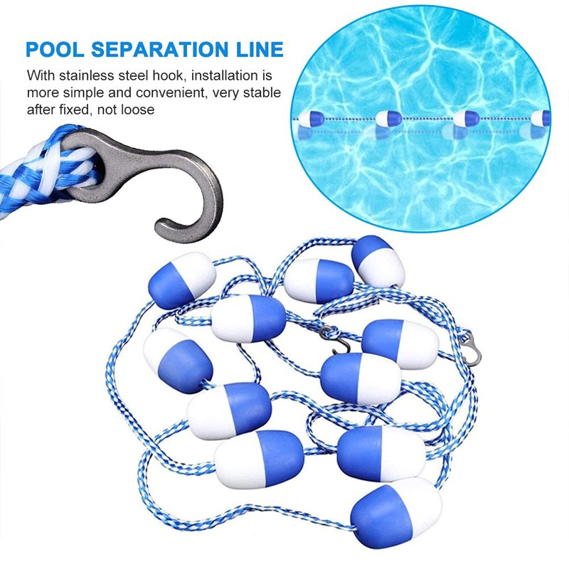 YUEWO 18’ Swimming Pool Safety Float Line Divider Rope Kits
