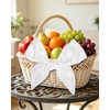White Wreath Sash, 4Pcs Embroidery Blank Wreath Sashes for Front