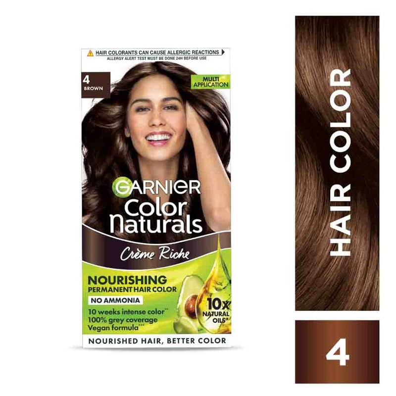 Garnier Color Naturals Crème hair color, Shade 4 Brown, 70ml