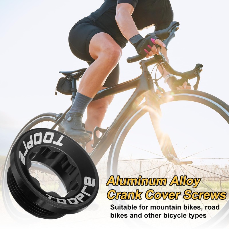 HARFINGTON 1Set Bike Crank Cover Screws M20 Aluminum Alloy Bicycle