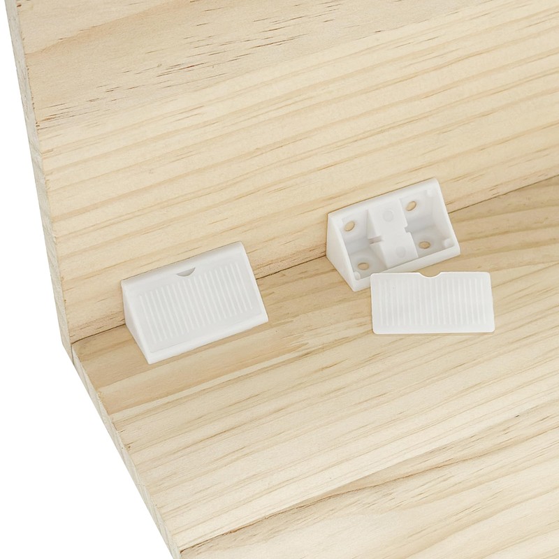 50 PCS 90 Degree Plastic Corner Braces,Plastic Corner Angle Shelf