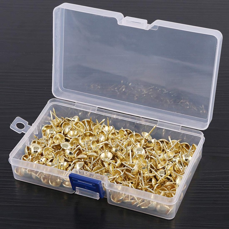 Keadic 300Pcs 7/16" (11mm) Antique Upholstery Tacks Furniture Nails Pins