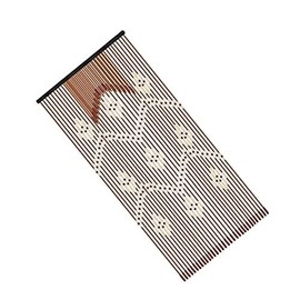 32-Line Fringe Tassel Curtain Fly Screen Wood Bead Curtains for Bedroom Porch