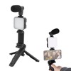 Smartphone Video Microphone Kit, LED Light Tripod Vlogging Kit with