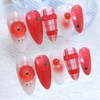 Tobuk handmade nail tip tomato turtle nail - long ballerina
