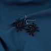 Yheakne Punk Onyx Spider Earrings Black Spider Hook Earrings Boho