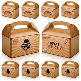 16Pcs Top Secret Party Favor Boxes Mystery Spy Theme Candy Treat Boxes Escape Room Goodie Gift Boxes For Birthday Party Baby Shower Supplies 5.9 * 3.5 * 5.5inches