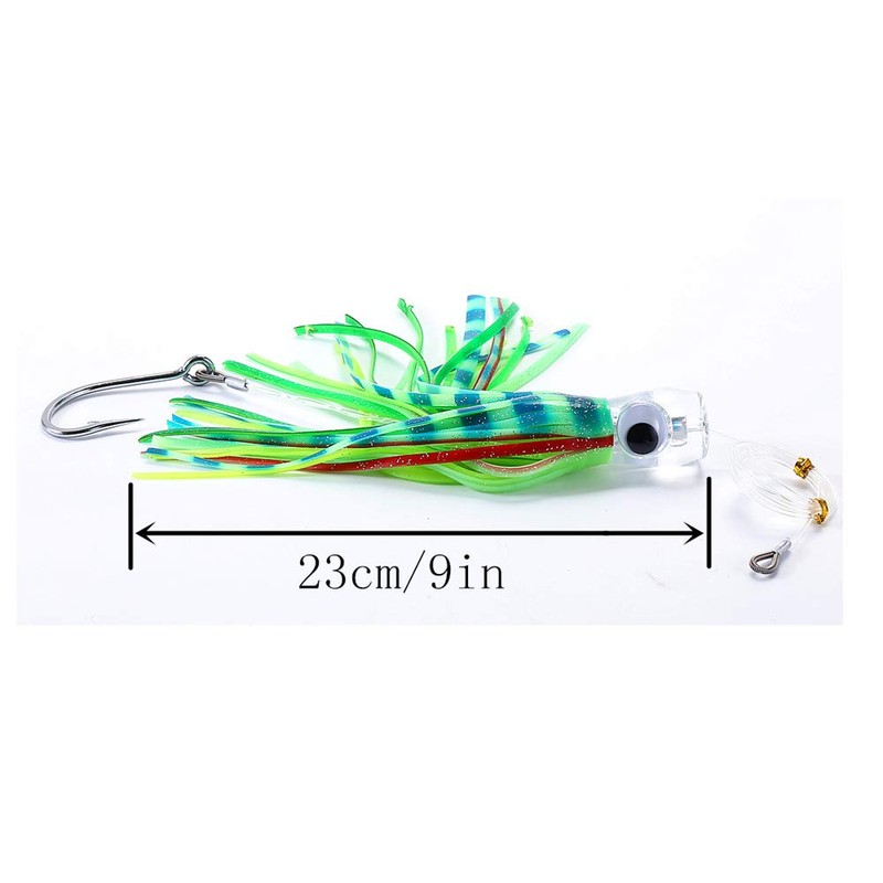 Trolling Skirt Lures Set of 4pcs 9 inch Fishing Saltwater