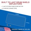 PENNZONI Drum Shield Deflector Panel w/ Chrome Connectors