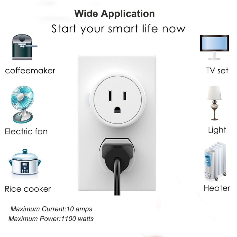 Sparkleiot Zigbee Smart Plug Outlet, Mini Remote Voice Control with
