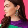 Flyonce Mardi Gras Clip On Earrings for Women, Carnival Theme