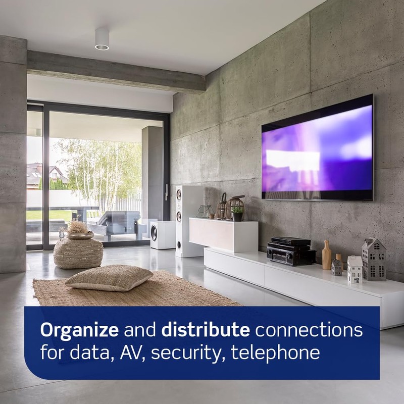 Leviton 14" Wireless Structured Media Center, Enclosure Only, 49605-14E, White