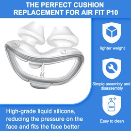 AirSmart 2 Packs Replacement Part (M) for Airfit P10 Series, Consistent Fit for Reliable Seal, Great-Value & Durable Replacement Supplies (M)