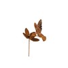 Metal Art Fever Hummingbird and Flower Garden Stake | Steel