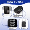 3 Digit Cable Combination Locks, Cable Wire Combination Padlock Anti-Theft