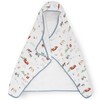 Little Unicorn Cotton Muslin & Terry Hooded Towel, Larger Size
