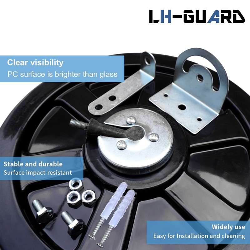 LH-GUARD Convex Corner Mirror - 12" Security Mirrors for Business,