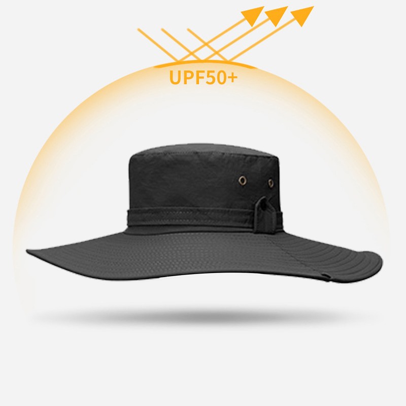 Bucket Hat Wide Brim UPF50+ Breathable Water Repellent with Adjustable