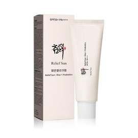 Relief Sun Organic Korean sunscreen SPF50+, PA++++ Riceand Probiotics | Korean Skin Care Solution for All Skin TypesNourishing Skin Protection and UV Def（1PCS)