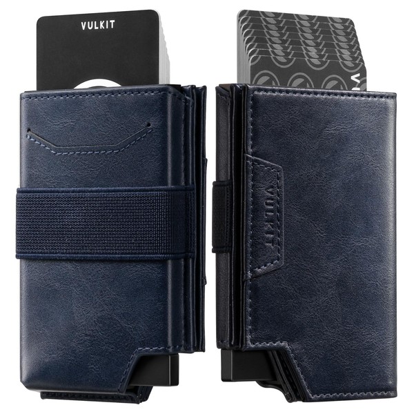 VULKIT Card Holder with Money Band, Minimalist Wallet for Men,