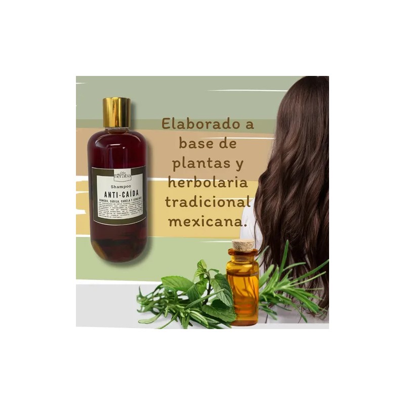 Shampoo Heralba Romero- Sábila-jengibre Anti-caída 500 Ml