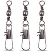 OROOTL 100pcs Barrel Swivel with Interlock Snaps - Fishing Swivel