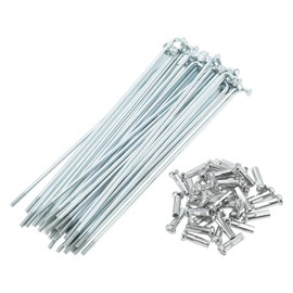 TUCKBOLD Bicycle Spokes Bike Wheel Spokes Silver Tone Nipple 1 Set 14G 127mm Length Carbon Steel Galvanized