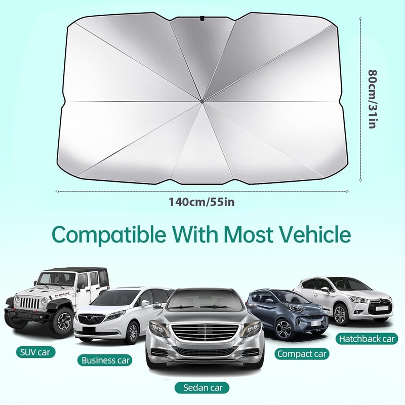 Car Sun Protection Front Screen, Sun Protection for Car, Windshield,