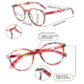 SIGVAN Women's Reading Glasses Blue Light Blocking Spring Hinge Stylish Pattern Print Readers for Women (colorful, 1.50, x)
