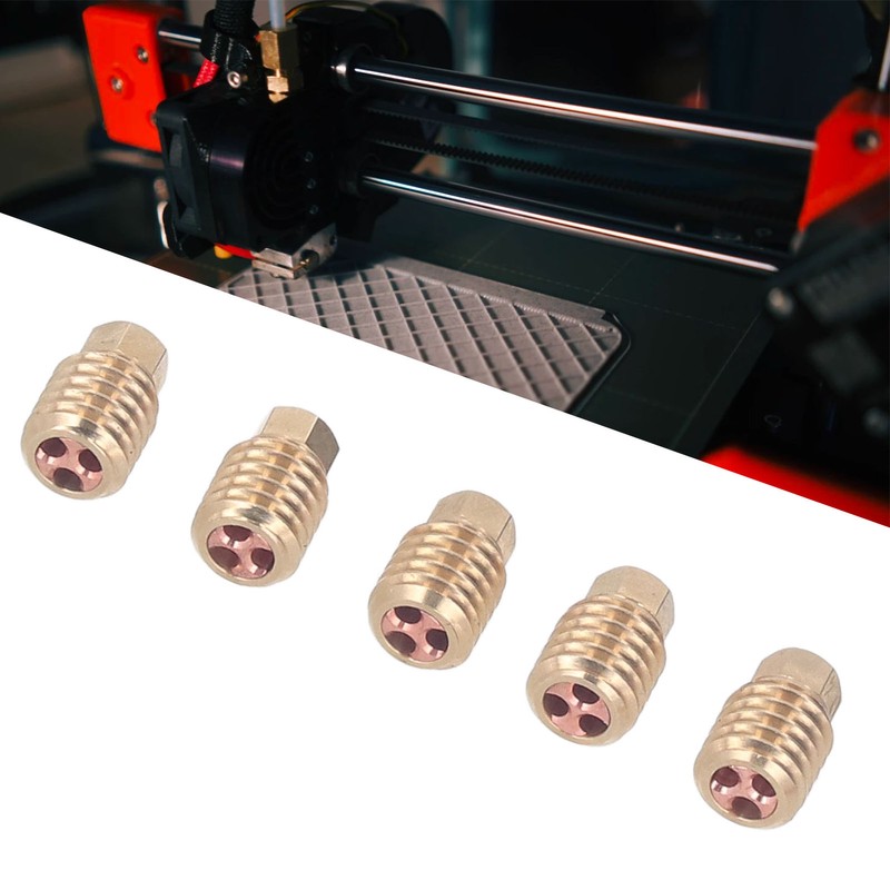 5Pcs 3D Printer Brass Nozzles Tight Connection Heat Resistant 500℃