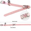 Kingkindsun Adjustable Cat Collar with Bell and Crystal Heart Pendant