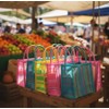 5 Bolsas mexicanas para el supermercado 30 x 30 cm.Para