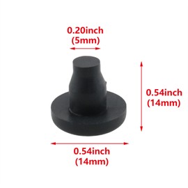 HJGarden 20PCS Black Stem Bumpers Glides Furniture Sliders Furniture Bow Office Stool Foot Pegs Foot Pads PVC Plastic Stem Bumper Floor Protector for Patio Swivel Chair