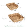Small Wicker Basket Square 2 Pack, Small Rattan Basket Set