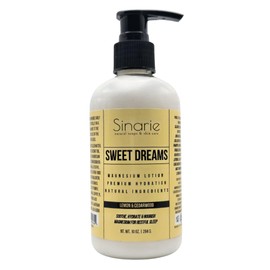 Sinarie Sweet Dreams Magnesium Lotion - 10 oz | Hydrating & Soothing Body Lotion for All Skin Types | Natural Magnesium Enriched Moisturizer (10 oz., Lemon + Cedarwood)