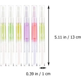 Aceite Cutículas con Extracto Vegetal para Manicura, Lápiz Nutritivo Revitalizante de Uñas en 6 Piezas, Adecuado para Salón de Arte de Uñas y Cuidado Profesional Varios estilos