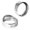 NTHREEAUTO Chrome Motorcycle Lights Frenched Ring Kit Compatible with Harley,