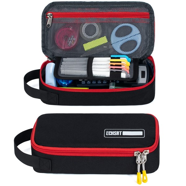 ECHSRT Large Pencil Case, Durable Pen Pouch with Big Capacity,