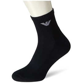 Emporio Armani Men's of Sporty Terry Cloth 304202CC30000135 Short Socks, Navy, One Size EU