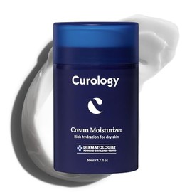 Curology Crema hidratante, rica locin facial hidratante para piel seca, con manteca de karit y cido hialurnico, 1.7 onzas lquidas                     