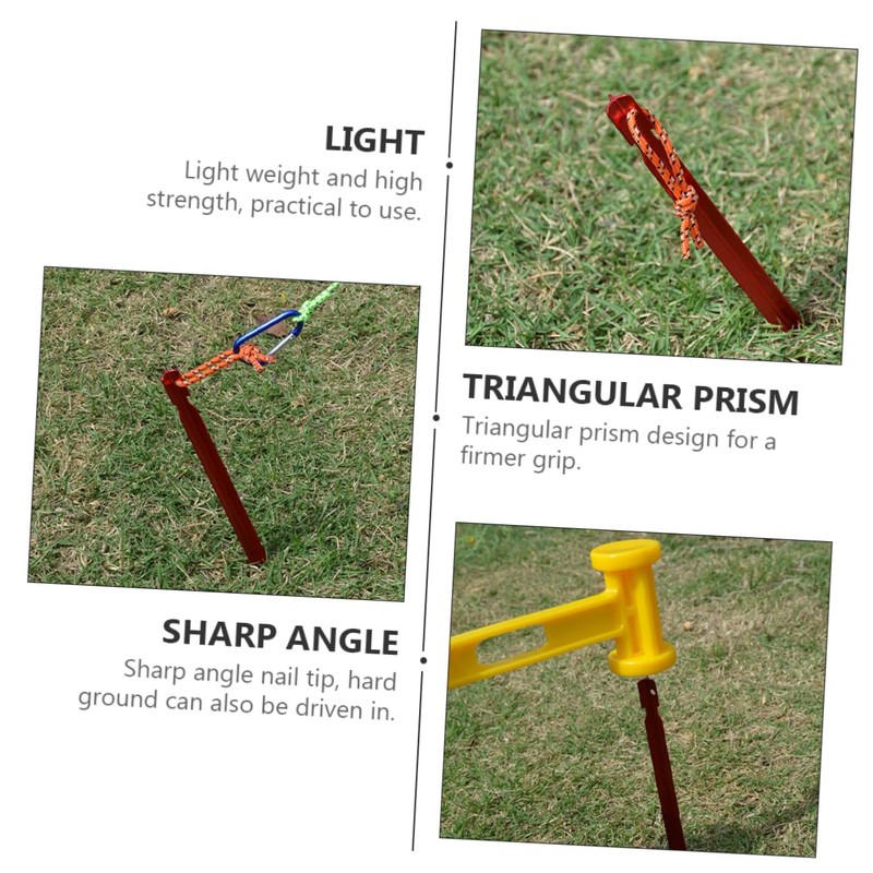 Totority 5pcs Durable Tent Nails Pins Portable Design for Camping