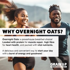 GRAIN UP Banana Bread, Overnight Oats POTS, 8 x 60 g