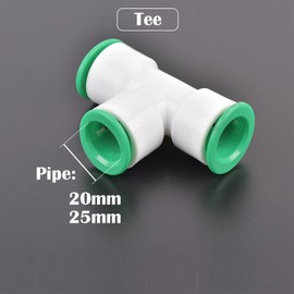 HJCMOONB PE PVC PPR Water Pipe Valve Quick Connector Irrigation House Decoration Water Pipe Fittings 16/20/25/32MM 1Pcs(B,25mm)