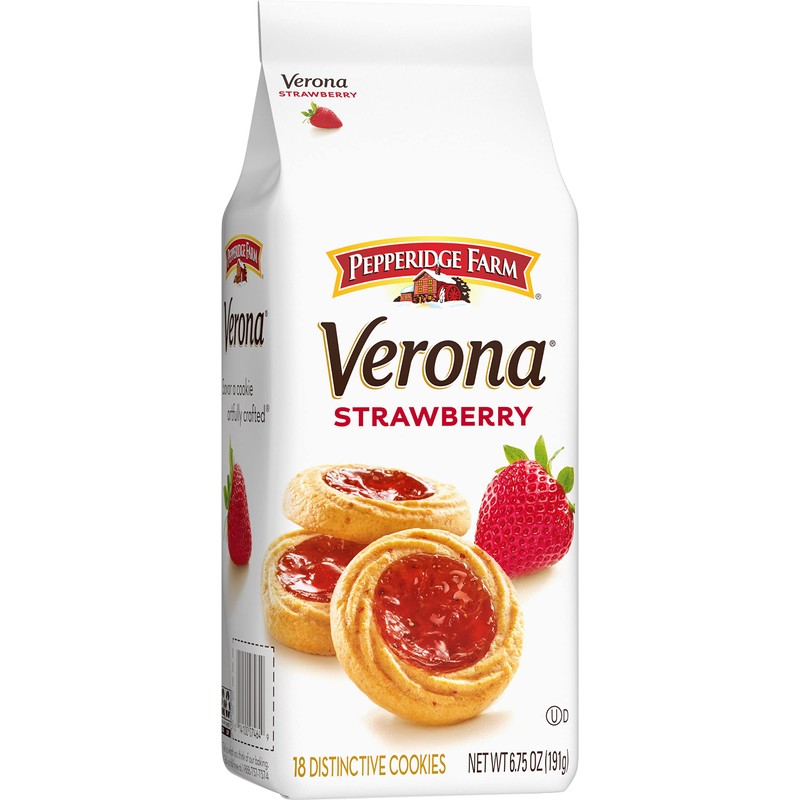 Pepperidge Farm Verona Strawberry Thumbprint Cookies, 6.75 OZ Bag (18