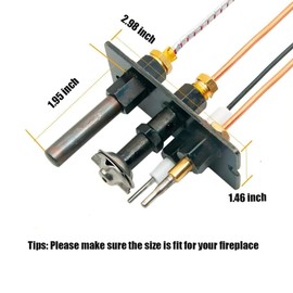 DFuerdivn LP/NG Fireplace Pilot Assembly Replacement Part for Majestic, Monessen, Temco, and Vermont Castings Fireplaces Pilot Assembly Replace OEM Part #10002264