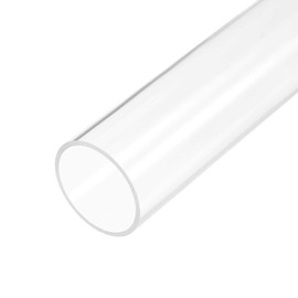 TA-VIGOR Acrylic Pipe Clear Rigid Round Tube 46mm ID 50mm OD 305mm for Lamps and Lanterns, Water Cooling System