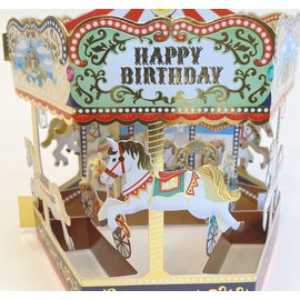 Sanrio JPME30-2 P 130 Standard Birthday Card Melody Card Merry Go Round