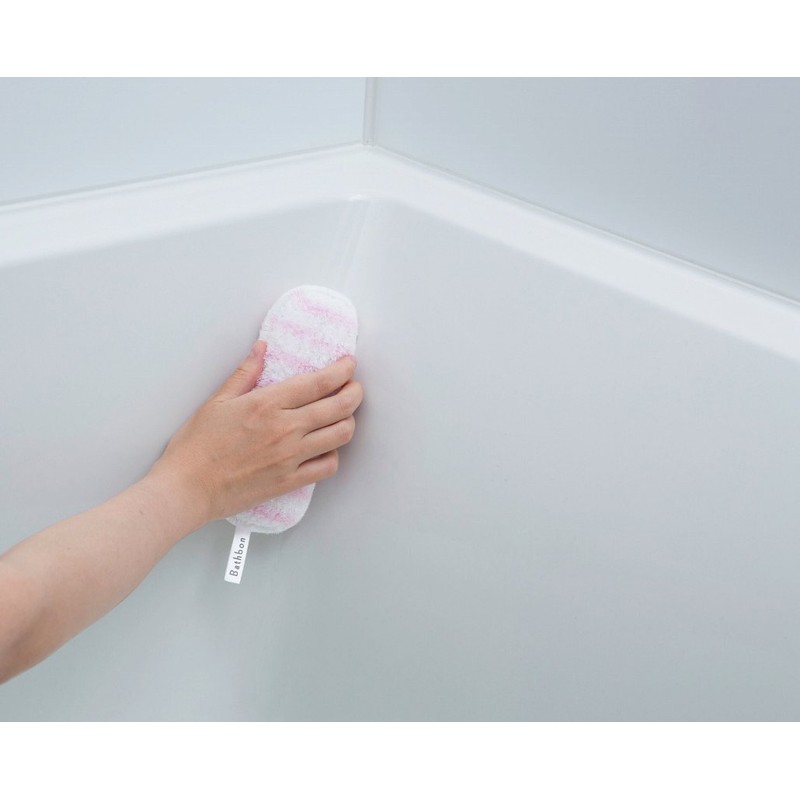 Yamazaki Sangyo 178759 Bath Cleaning Sponge, Bath Bon-kun, Fluffy, Antibacterial,